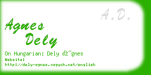 agnes dely business card